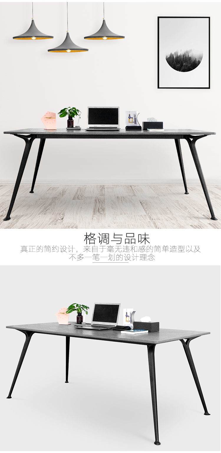 Cement Creative Desktop，Simple desk，Nordic cement home dining table，Multifunctional concrete table，Cement table on the other side，