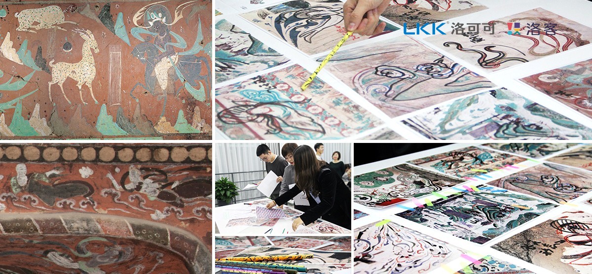 Cultural and creative design，Cultural and creative products，Dunhuang Cultural and creative design，Silk scarf design，