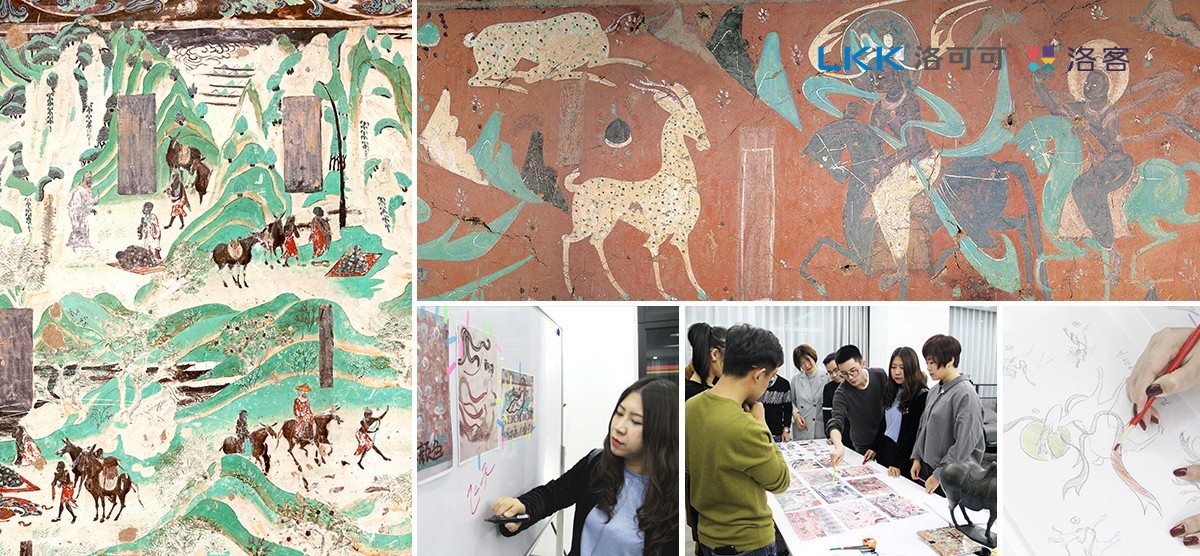 Cultural and creative design，Cultural and creative products，Dunhuang Cultural and creative design，Silk scarf design，