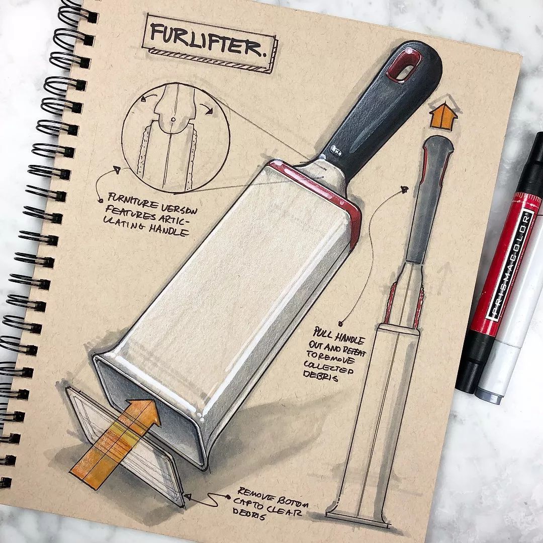 industrial design，Hand drawn book，