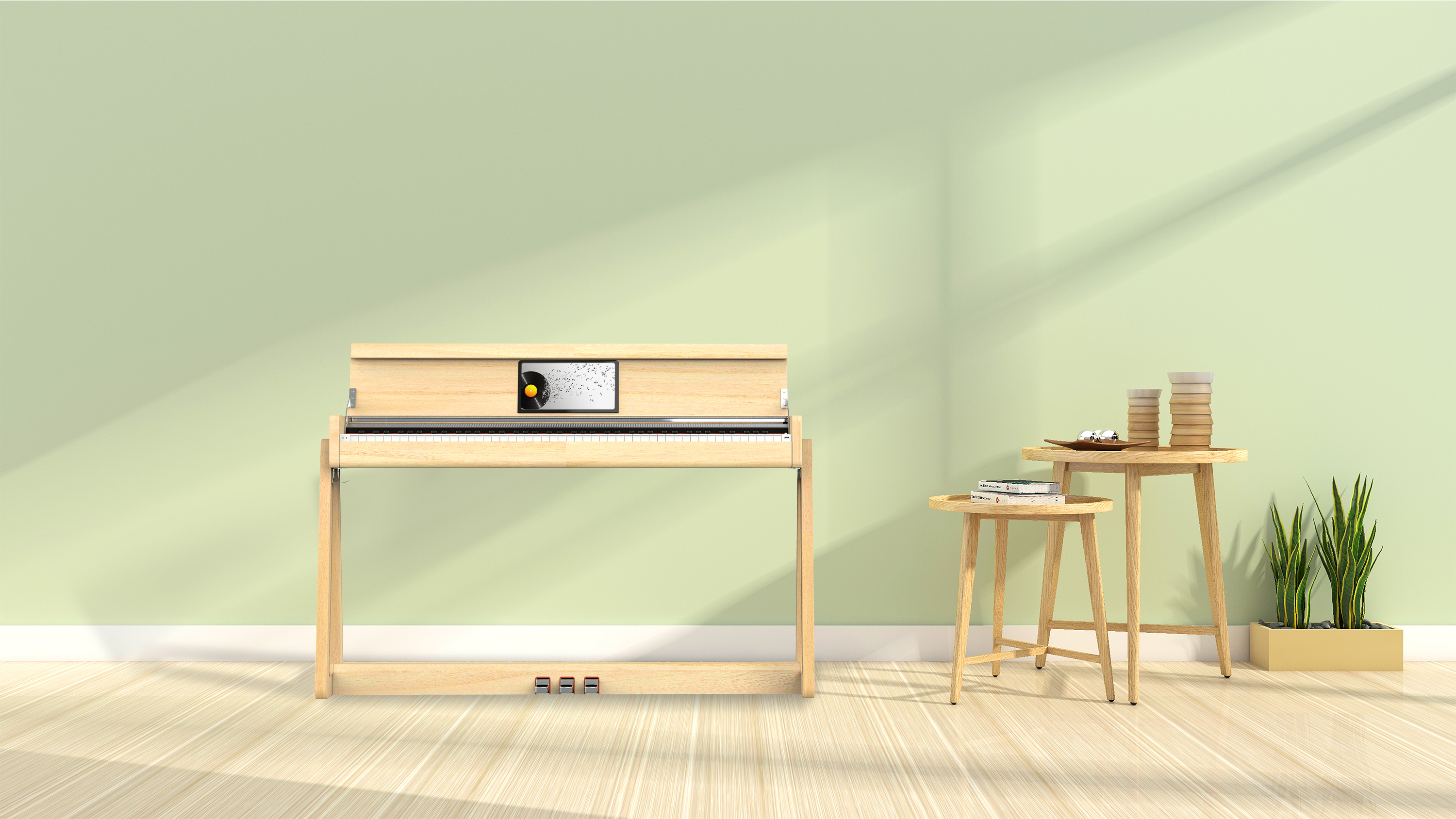 Portable electronic piano，