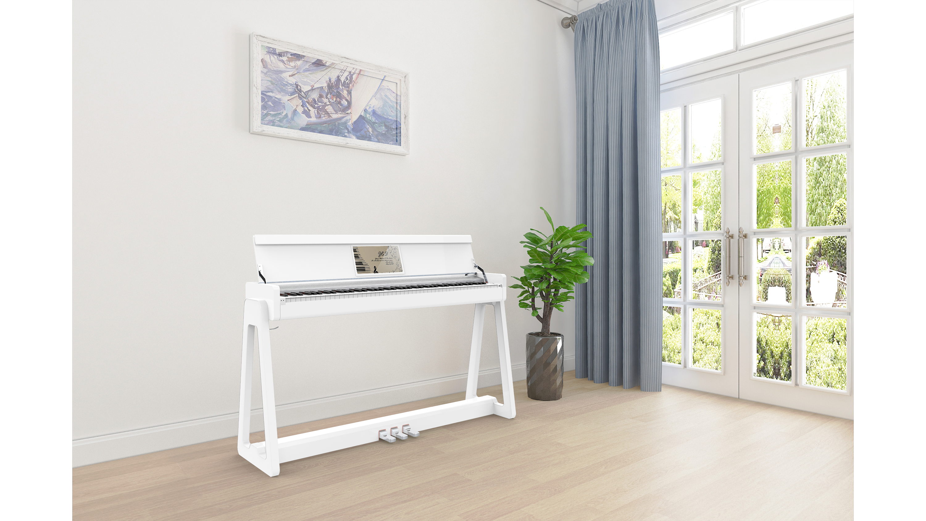 Portable electronic piano，