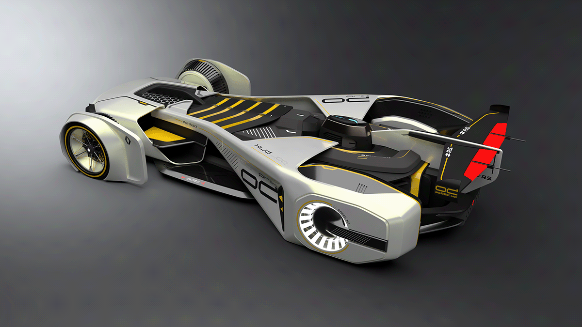 racing，Hand drawn car，Renault ZIRCON，