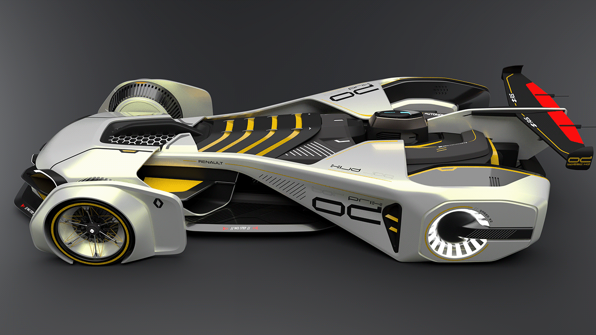 racing，Hand drawn car，Renault ZIRCON，