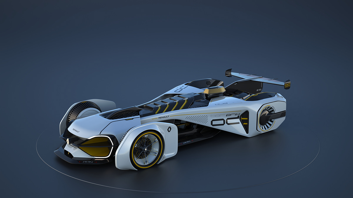 racing，Hand drawn car，Renault ZIRCON，