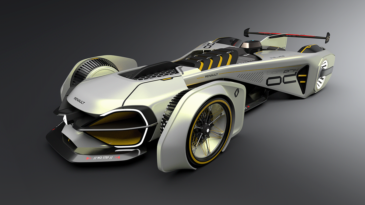 racing，Hand drawn car，Renault ZIRCON，