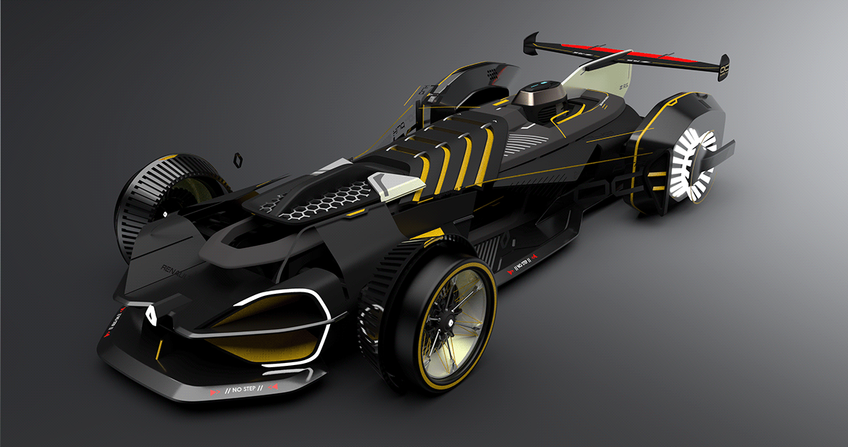 racing，Hand drawn car，Renault ZIRCON，