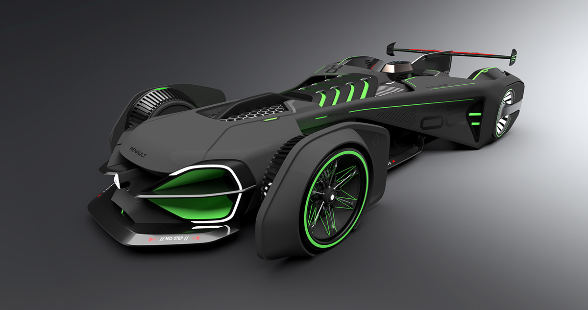 racing，Hand drawn car，Renault ZIRCON，