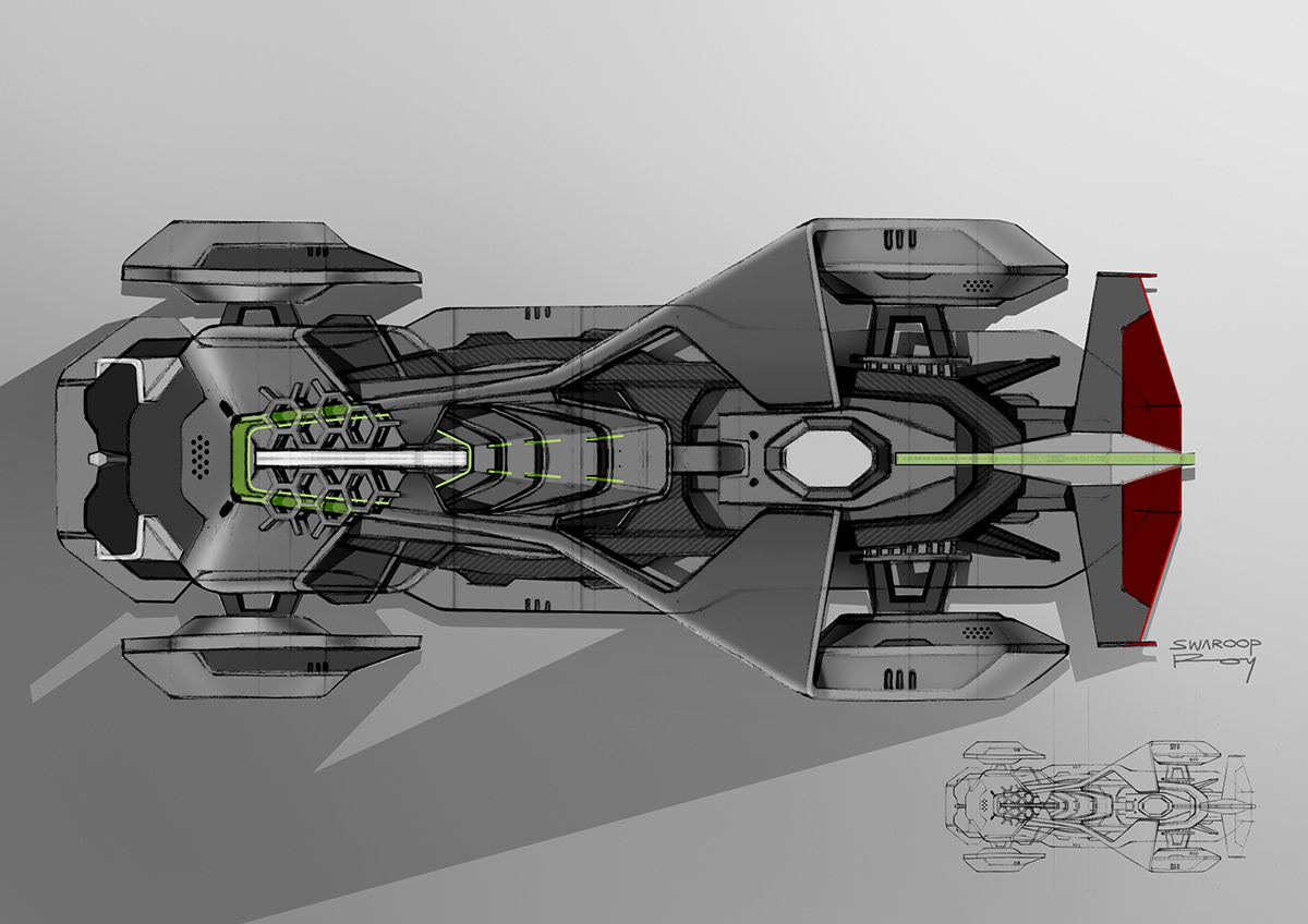 racing，Hand drawn car，Renault ZIRCON，