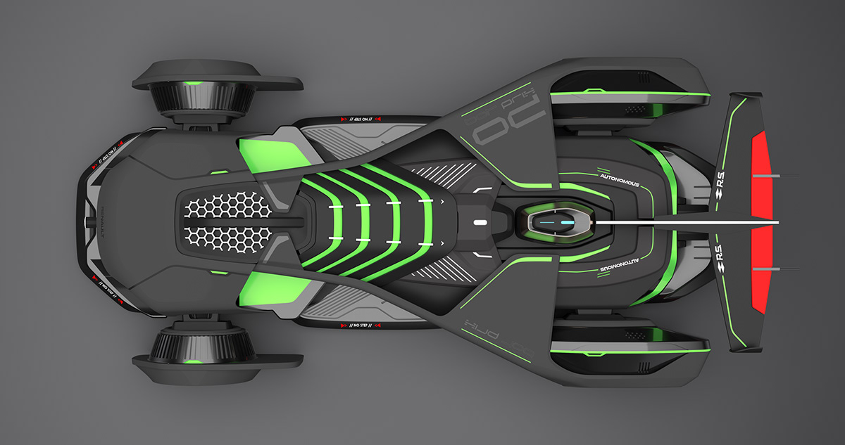 racing，Hand drawn car，Renault ZIRCON，