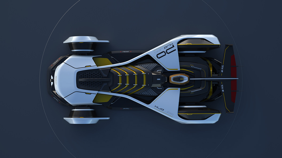 racing，Hand drawn car，Renault ZIRCON，