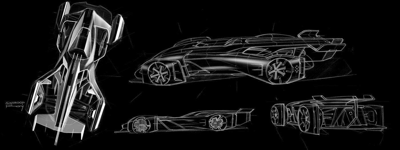 racing，Hand drawn car，Renault ZIRCON，