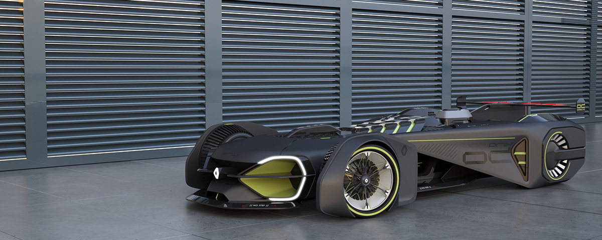 racing，Hand drawn car，Renault ZIRCON，