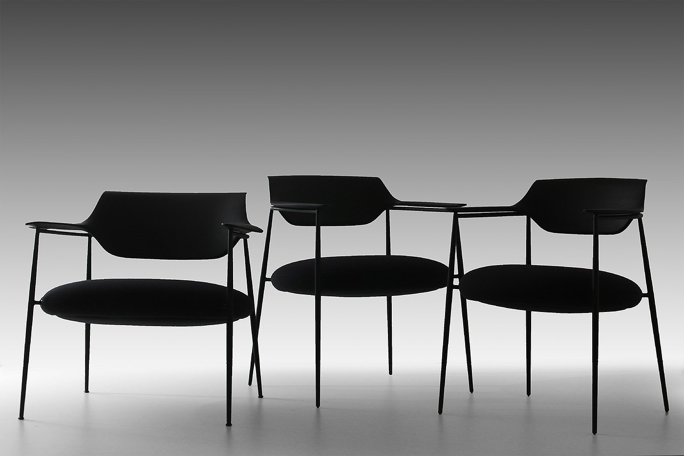 carbon steel，woodiness，Ella armchair，furniture design ，chair，Minimalism，