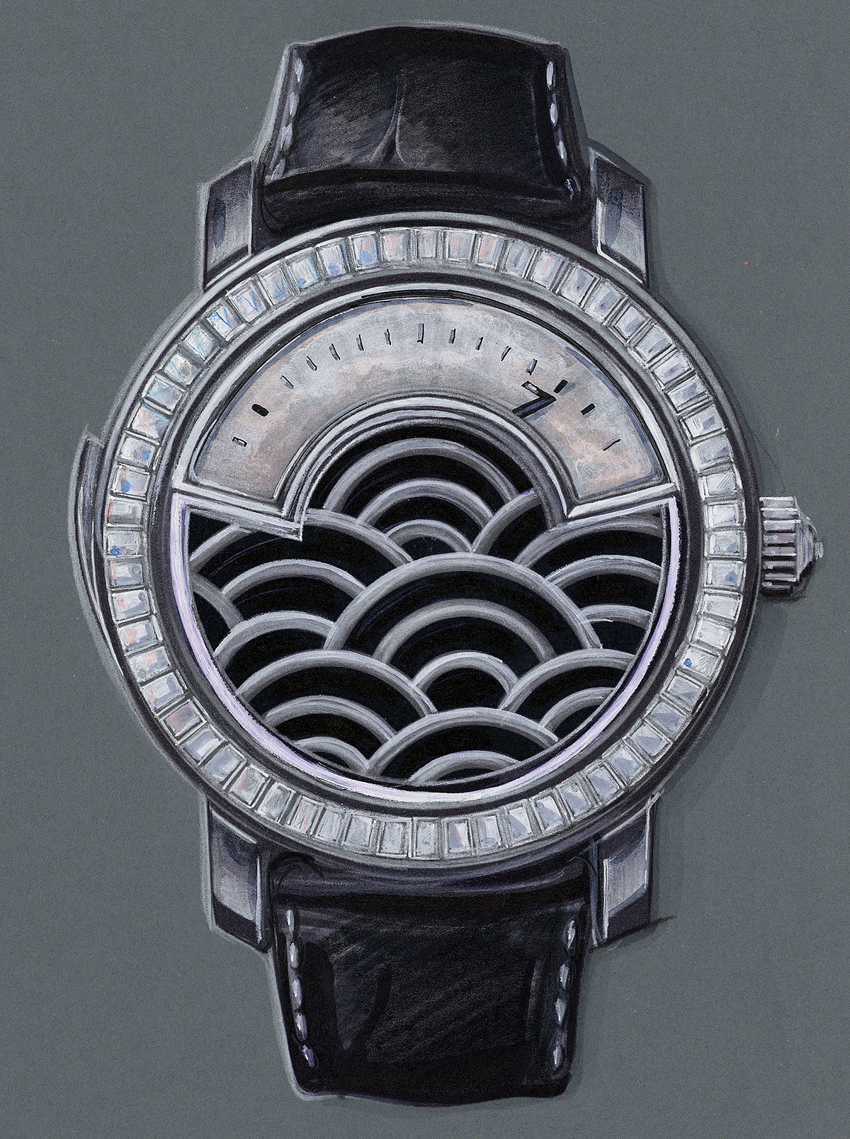 water ripple，clock dial，Mechanical watch，Wrist watch，