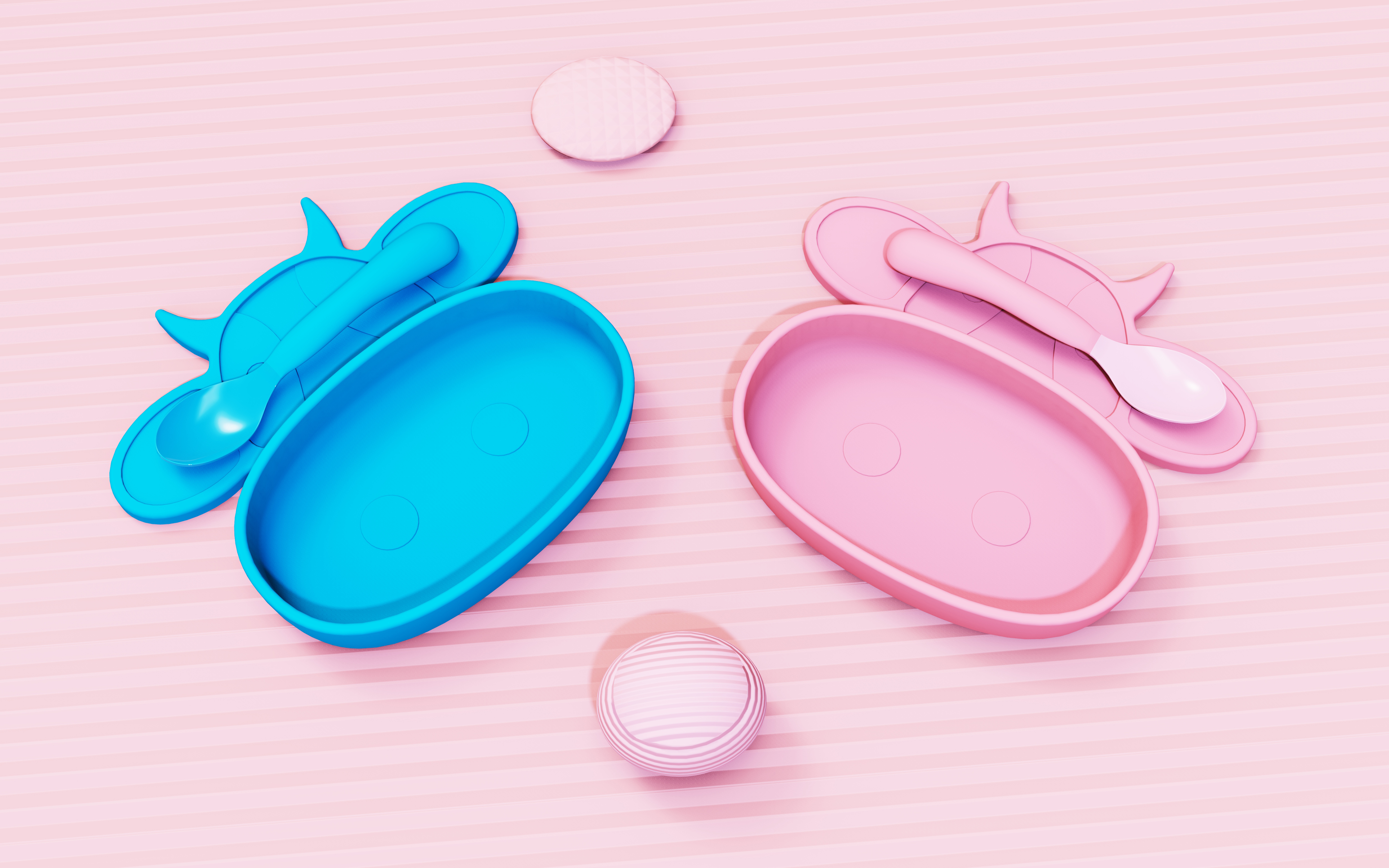 Silicone bowl, cartoon,，