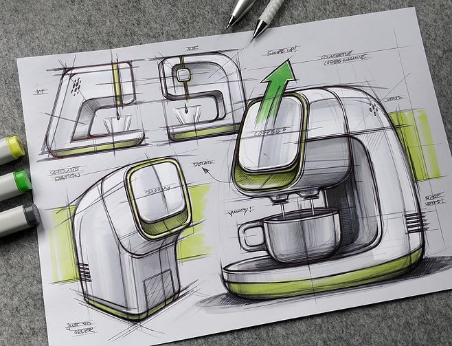neat，Hand drawn，industrial design，