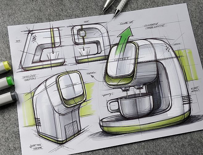 neat，Hand drawn，industrial design，