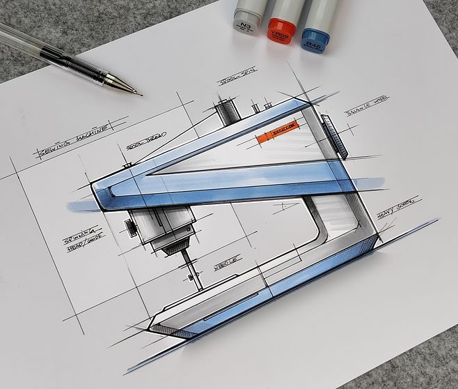 neat，Hand drawn，industrial design，