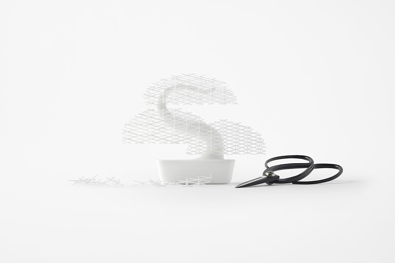white，Interaction design，bonsai，