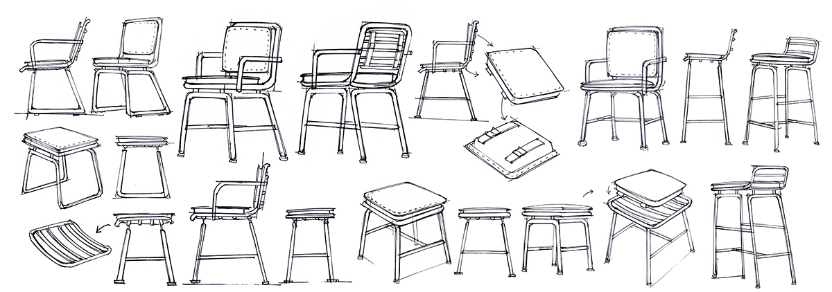 Metal，Simplicity，backrest，chair，chair，furniture，Home Furnishing，