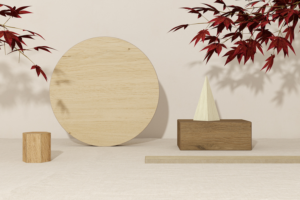 Architecture，Render，interior space ，woodiness，