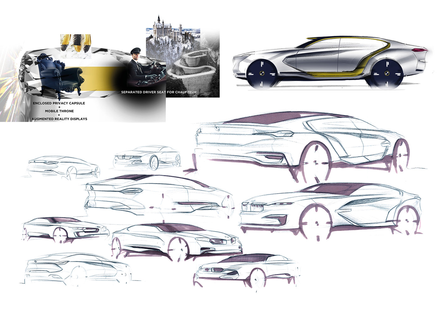 bmw，conceptual design，Hand drawn，Automobile design，