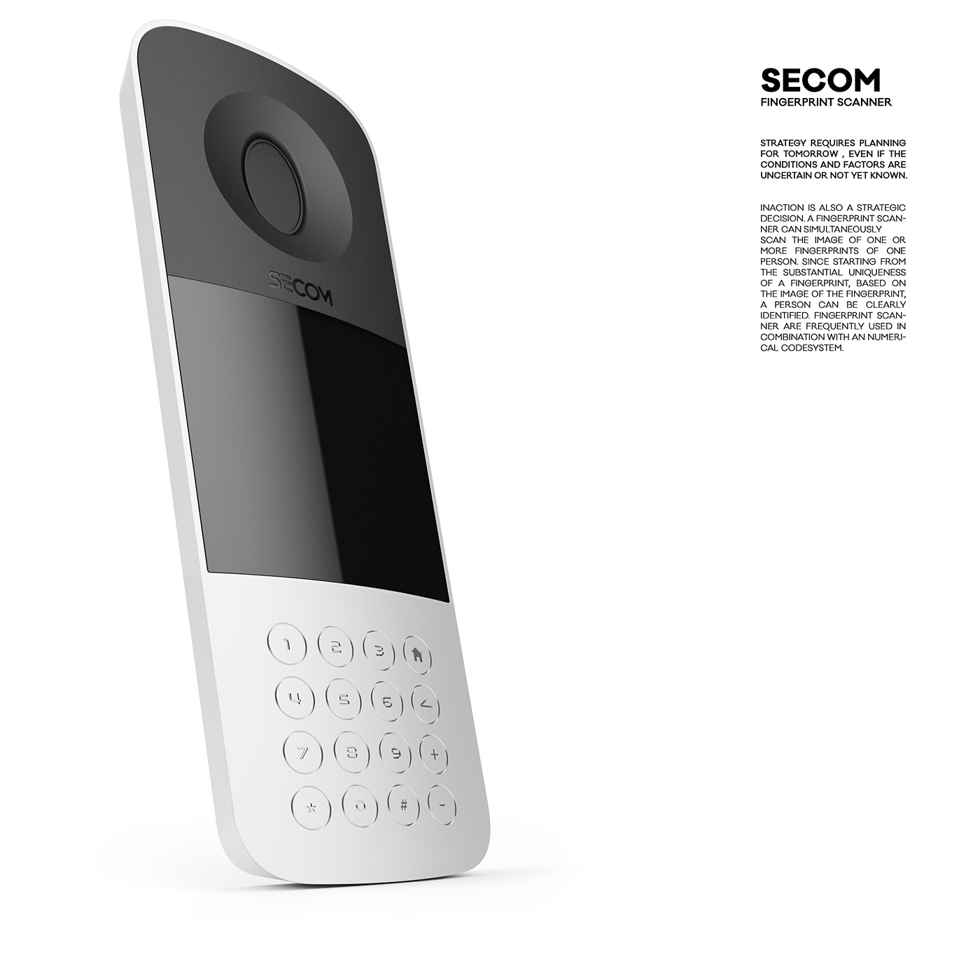 SECOM，SECOM指纹扫描仪，西科姆，工业设计，指纹扫描仪，