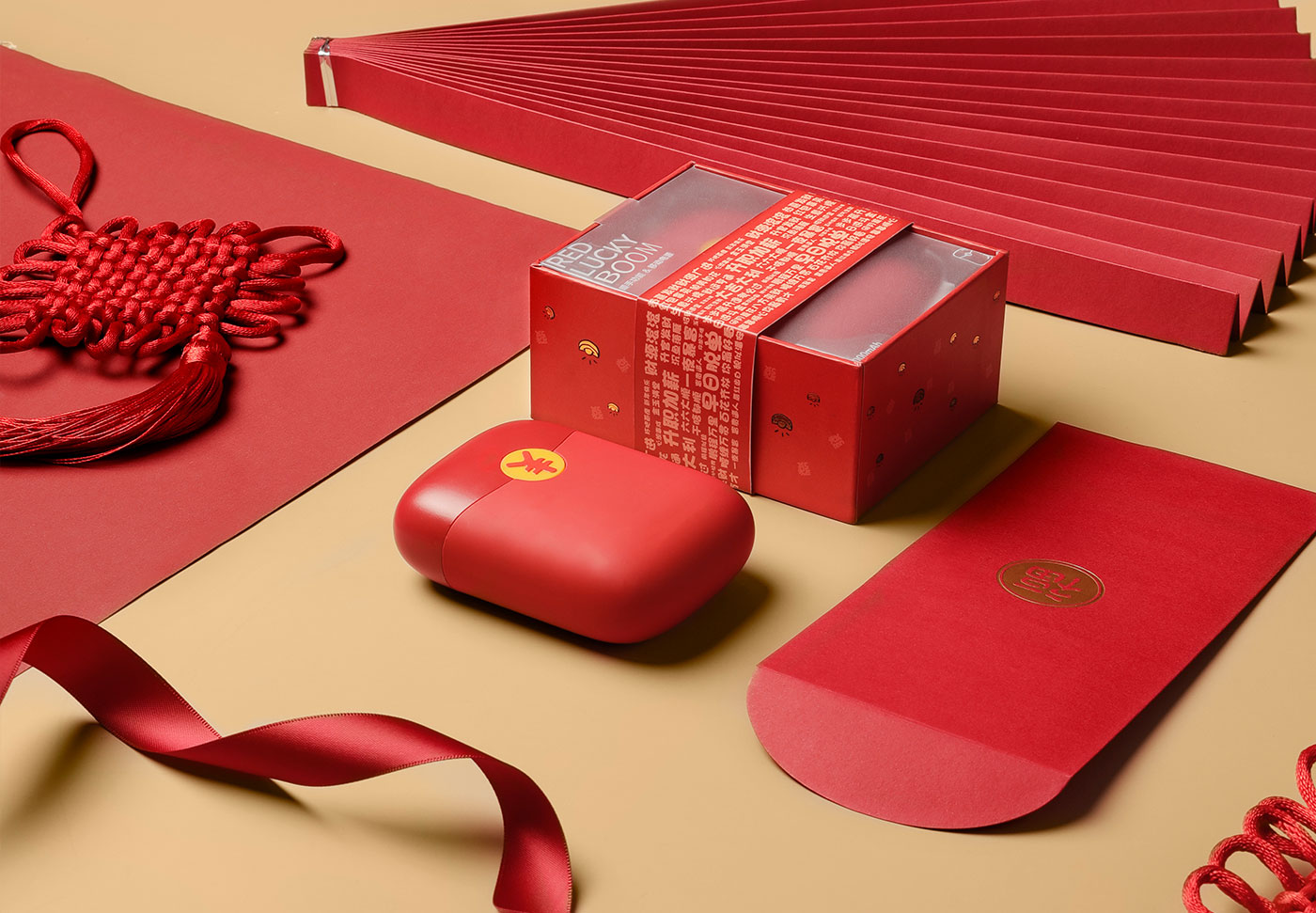 Chinese style，Festive，portable source，Hand warmer，gules，Simplicity，Red envelopes，