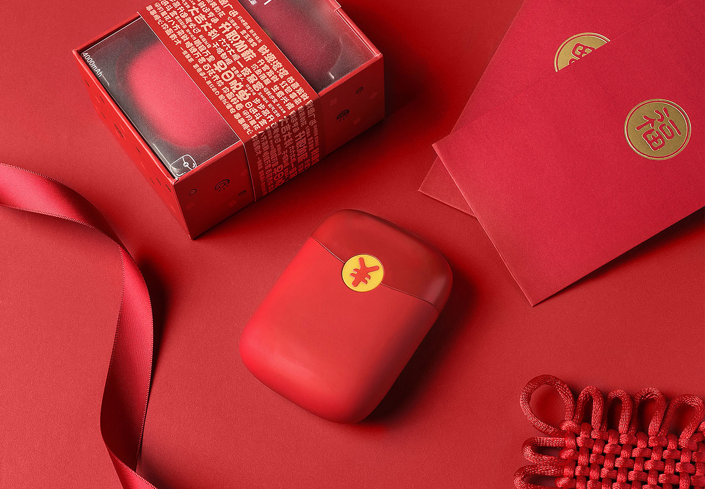 Chinese style，Festive，portable source，Hand warmer，gules，Simplicity，Red envelopes，