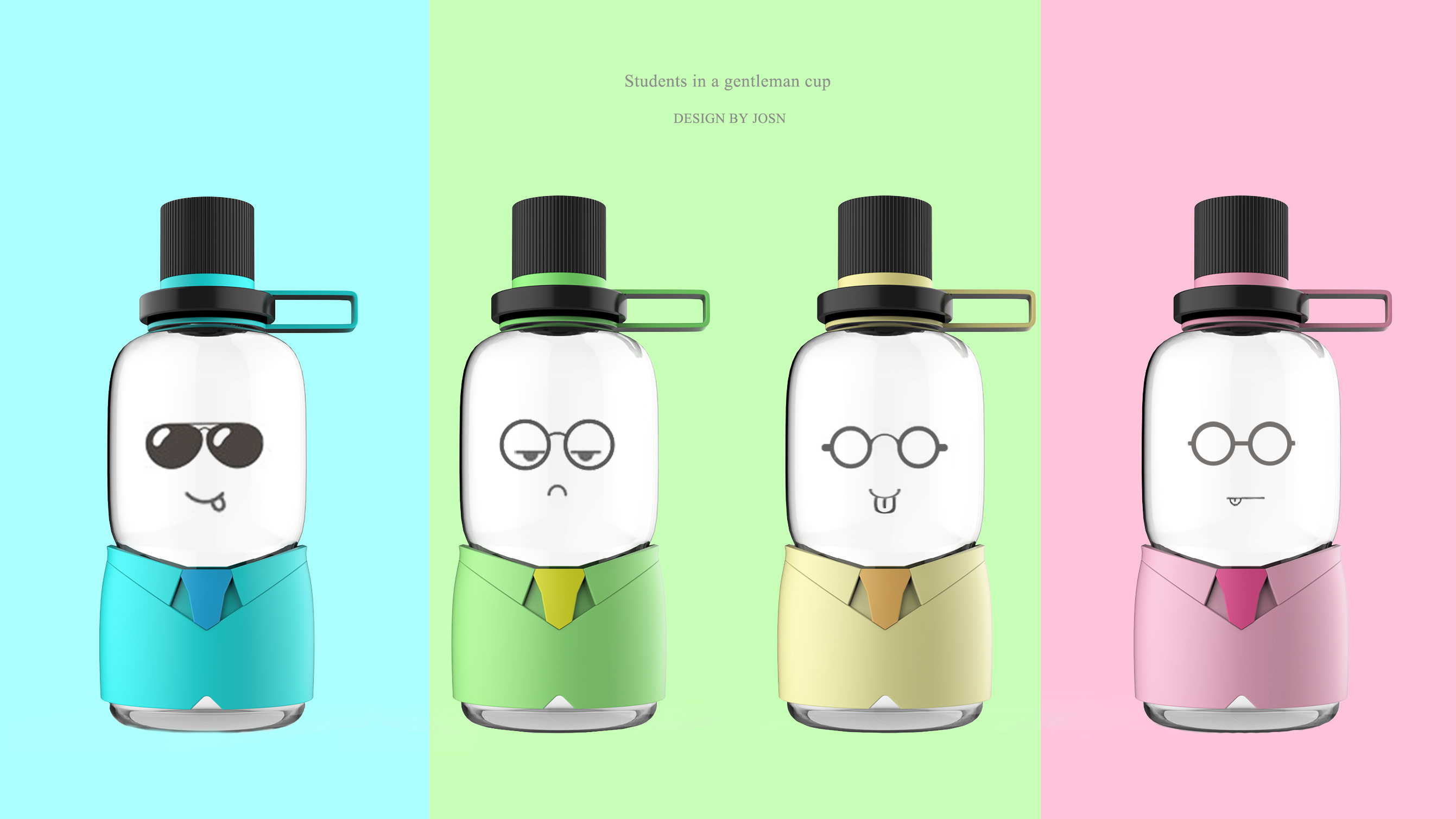 gentleman，student，children，Water cup，kettle，Interesting，originality，Render，