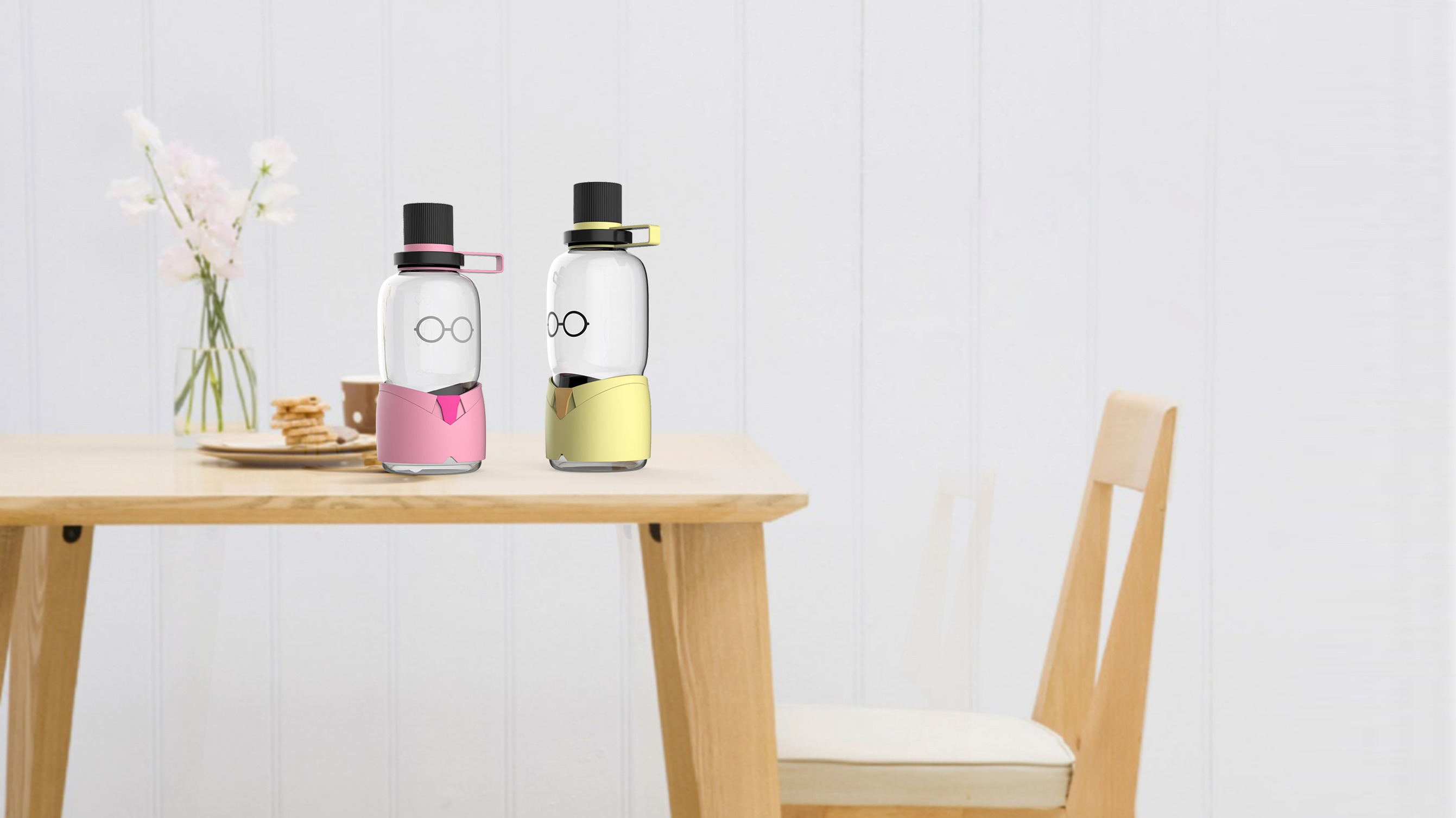 gentleman，student，children，Water cup，kettle，Interesting，originality，Render，