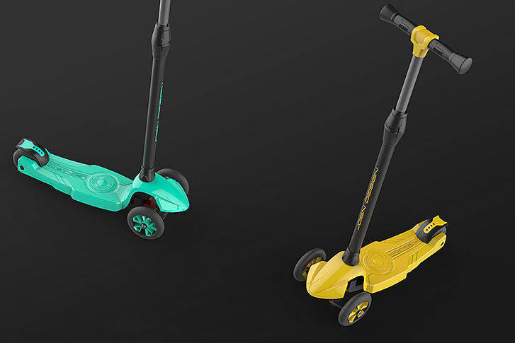 Cool，originality，Interesting，Scooter，children，Children's car，Render，