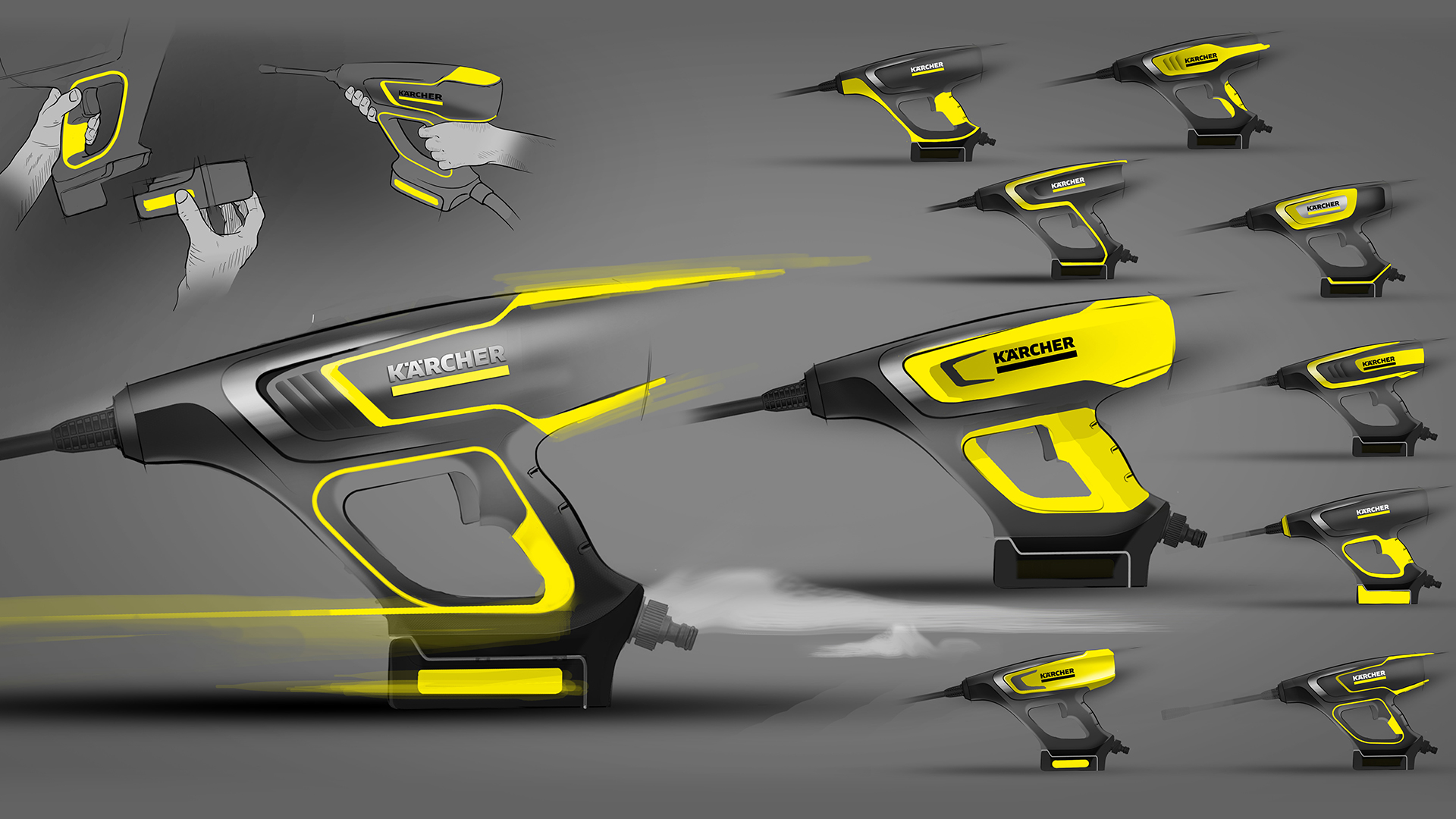 Design and Implementation，Gardening tools，Hydraulic cleaning machine，Stockach ，Kaichi，teams，Qisi，Water pressure gun，