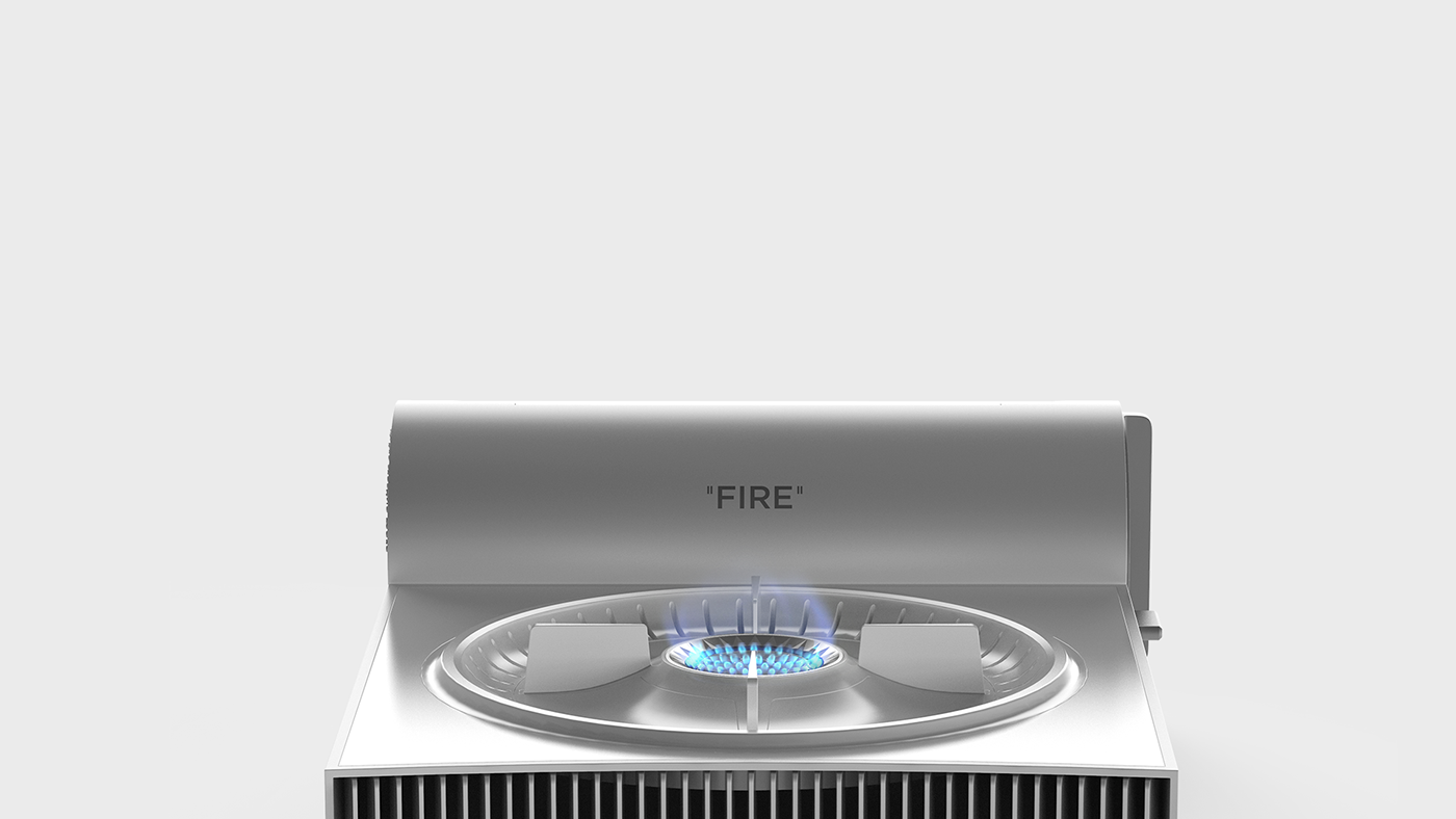 white，Gas furnace，FIRE，