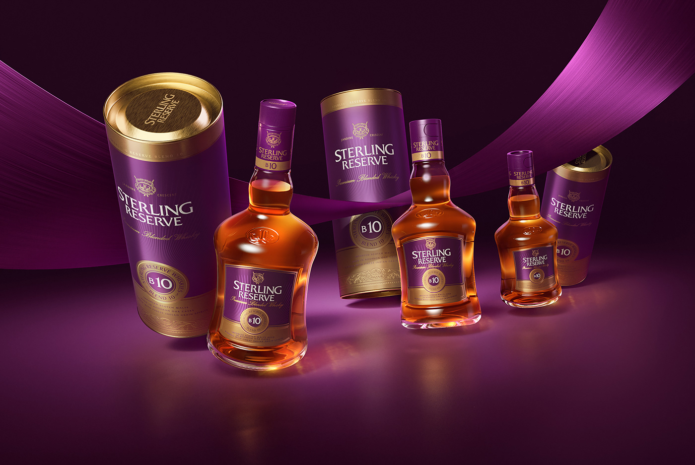 Whisky，packing design，Sterling Reserve，