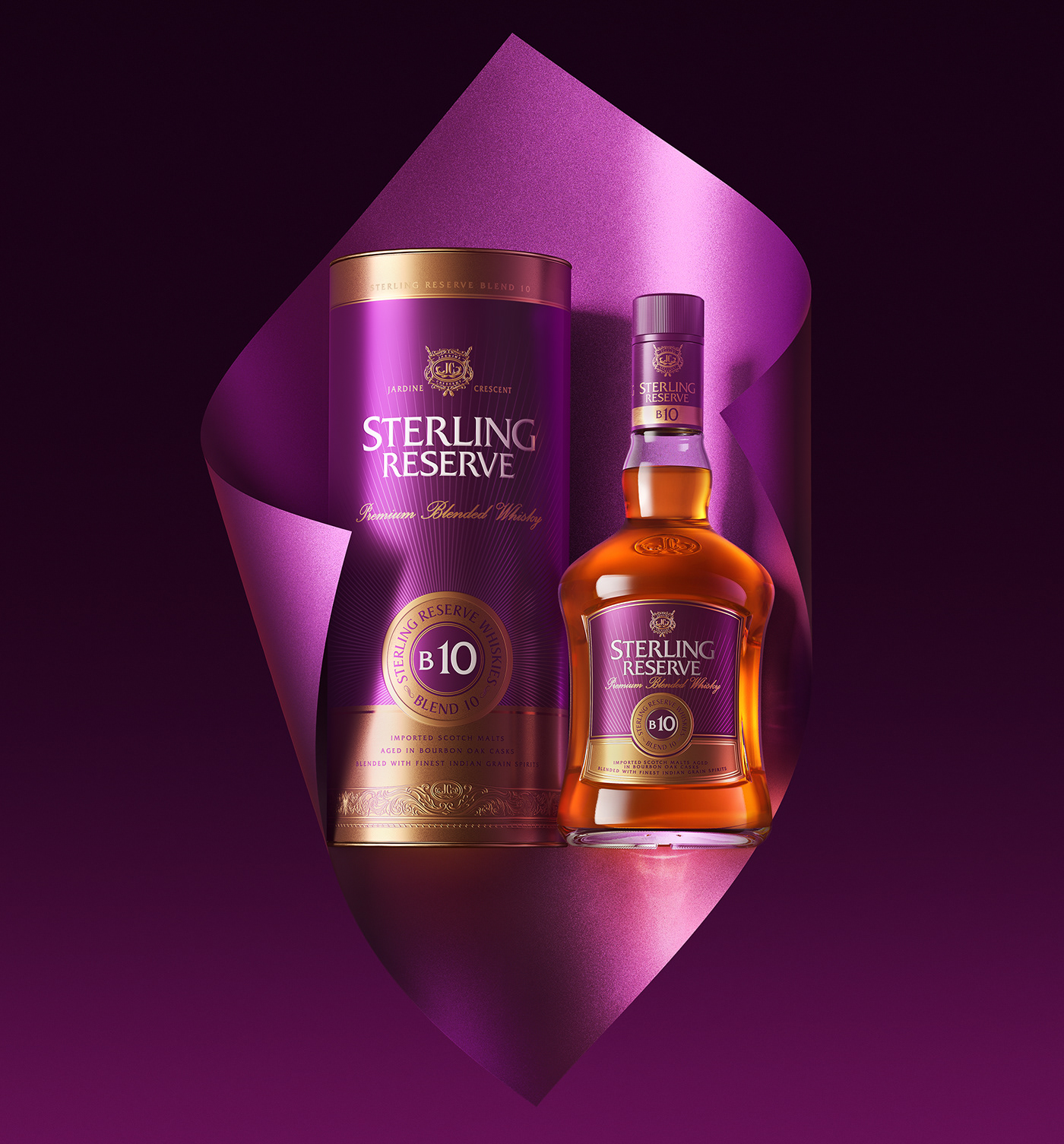 Whisky，packing design，Sterling Reserve，