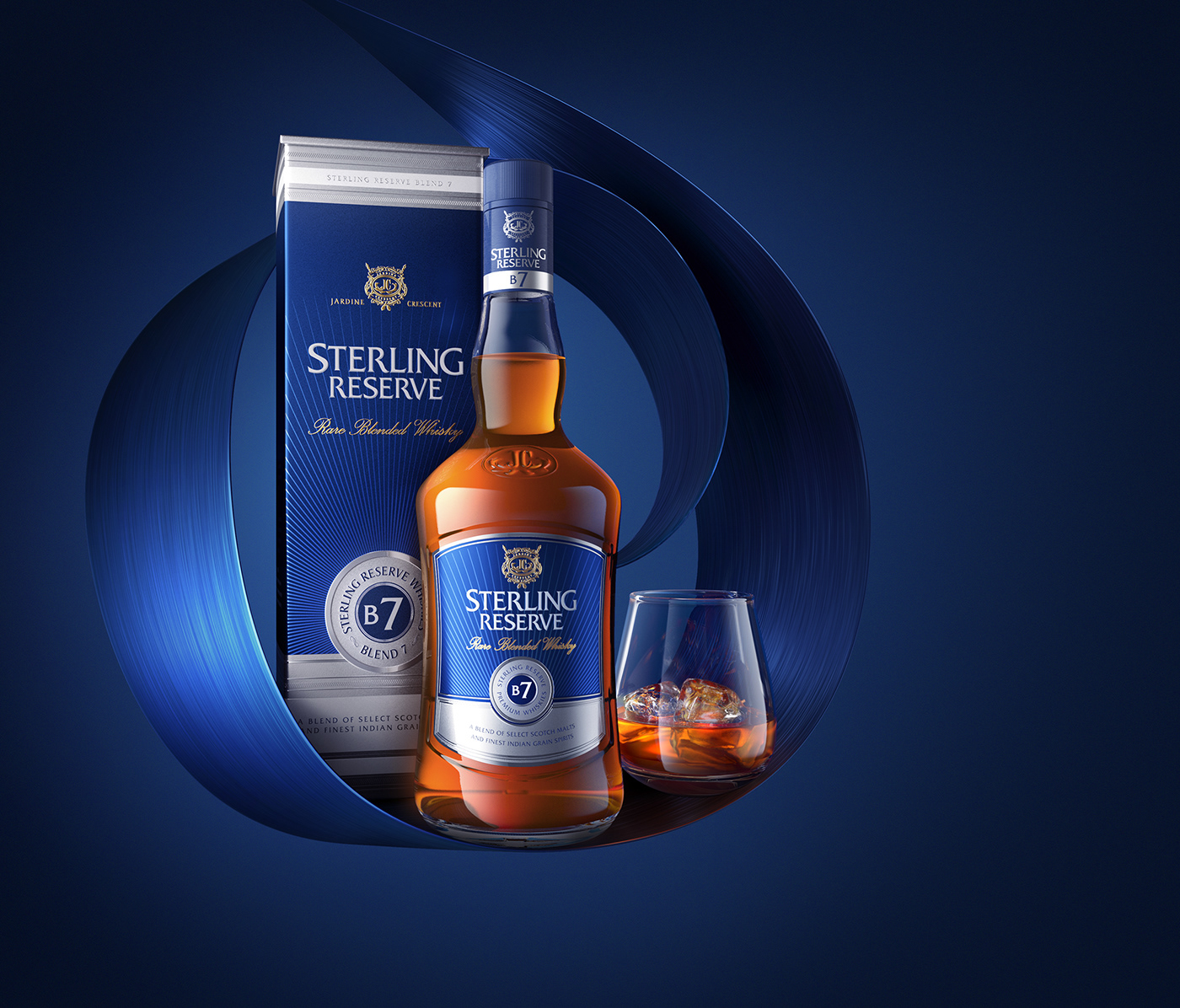 Whisky，packing design，Sterling Reserve，