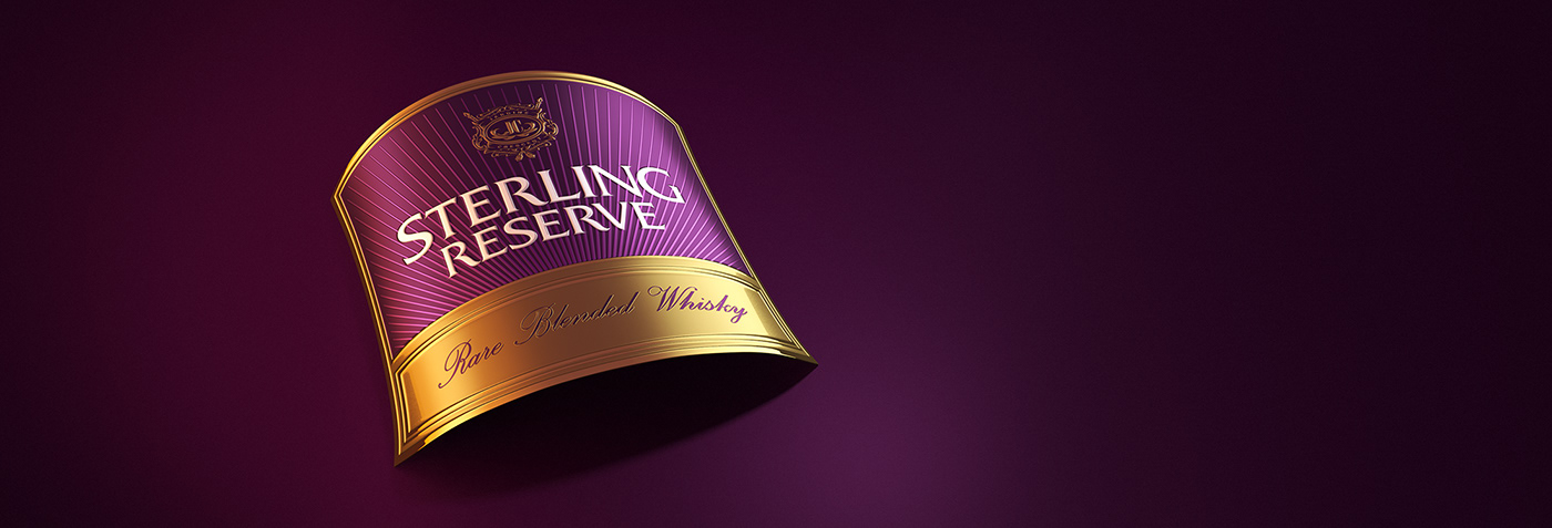 Whisky，packing design，Sterling Reserve，
