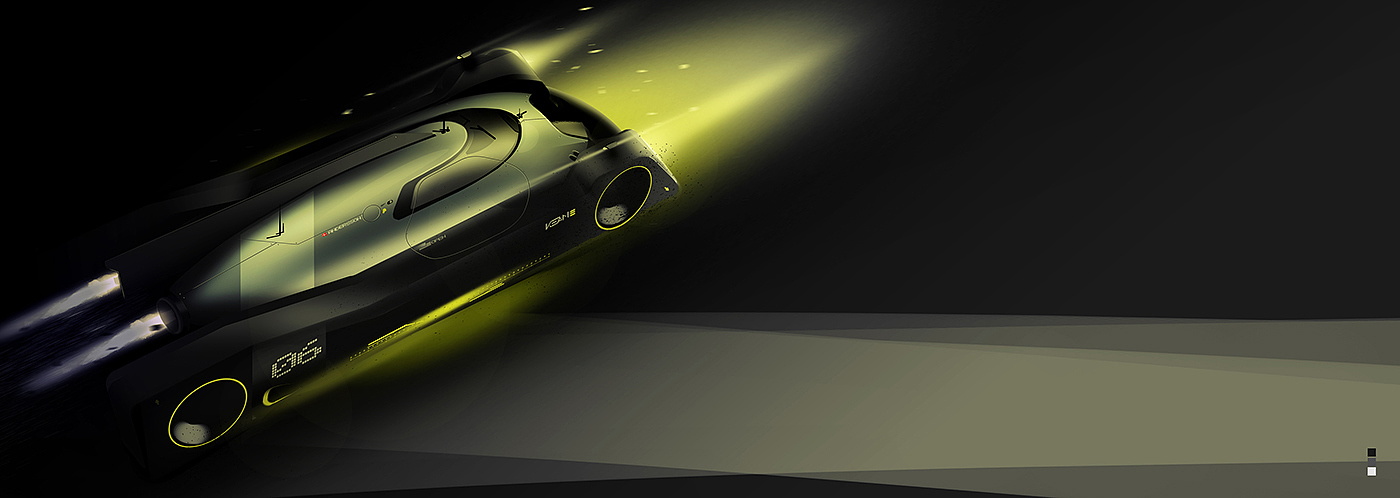 Le Mans LR-02，Automobile design，Hand drawn，conceptual design，