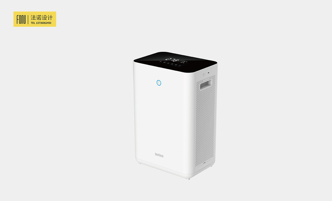 simple style ，Smart home，air cleaner，high-end，Minimalist style，Appearance design，white，