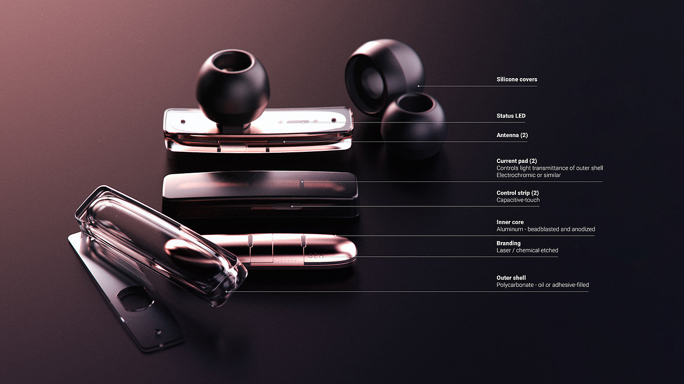 GEM，Wireless headset，Hand drawn，