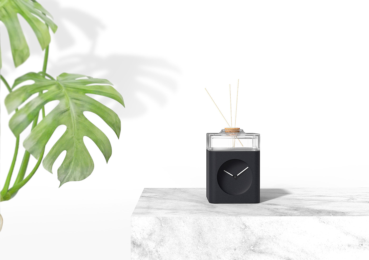 white，Aromatherapy design，CLOSER，Clock，