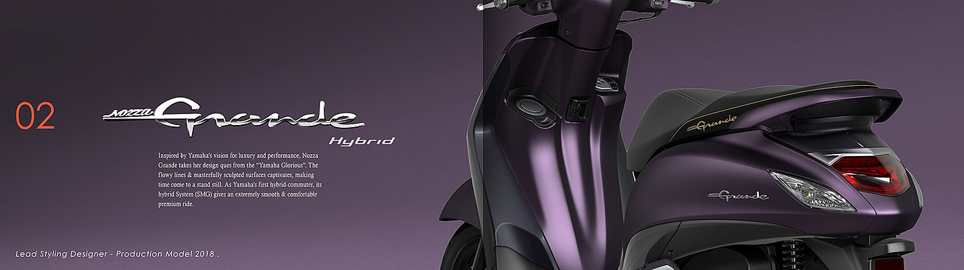 Hand drawn，Motorcycle design，NOZZA GRANDE HYBRID，