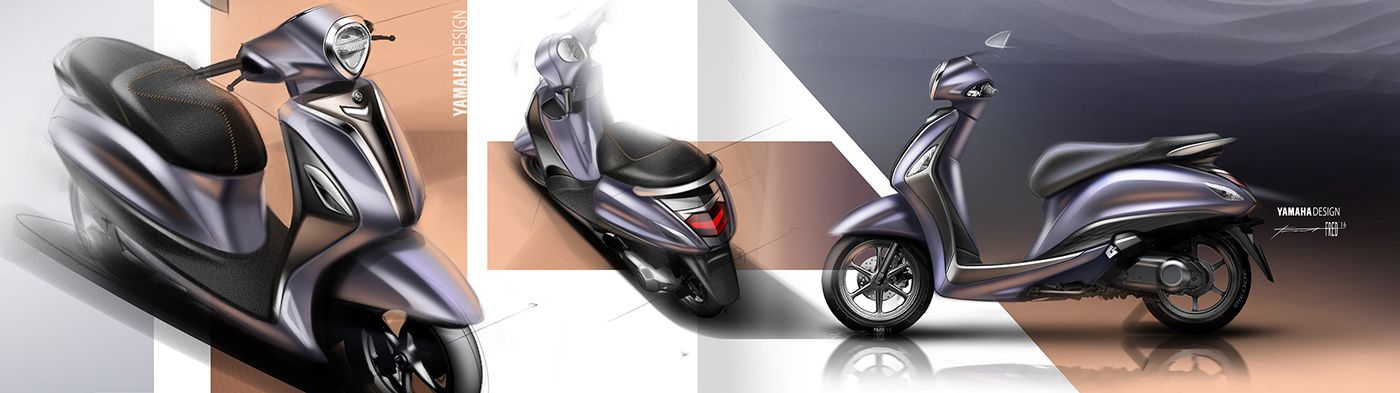 Hand drawn，Motorcycle design，NOZZA GRANDE HYBRID，
