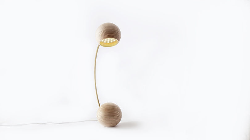 Desk lamp，Clock，Plywood，Desk accessories，Stacked series，