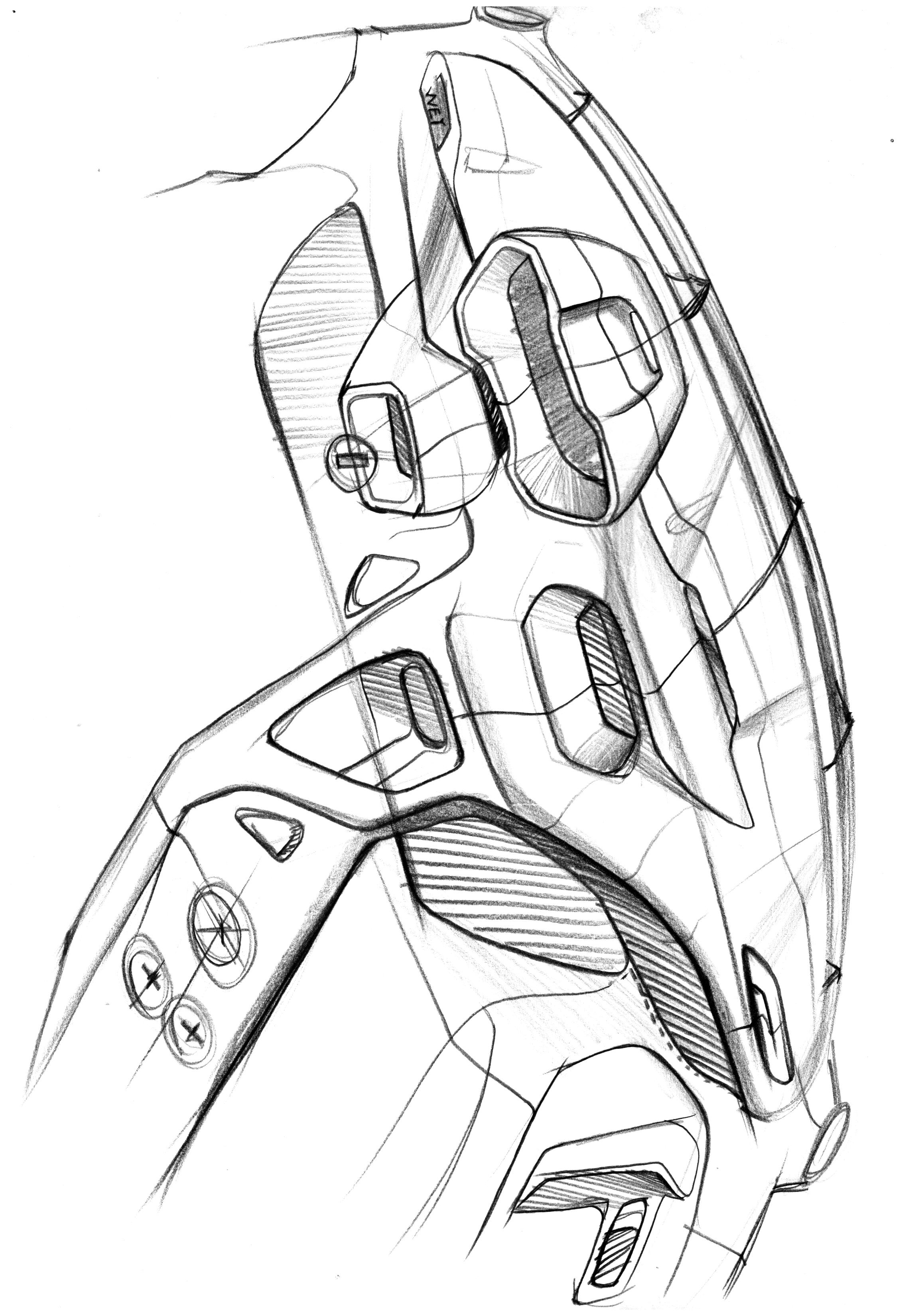 Sketch, interior and exterior decoration，