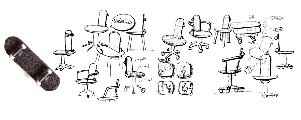 Armchair，stool，Skate，