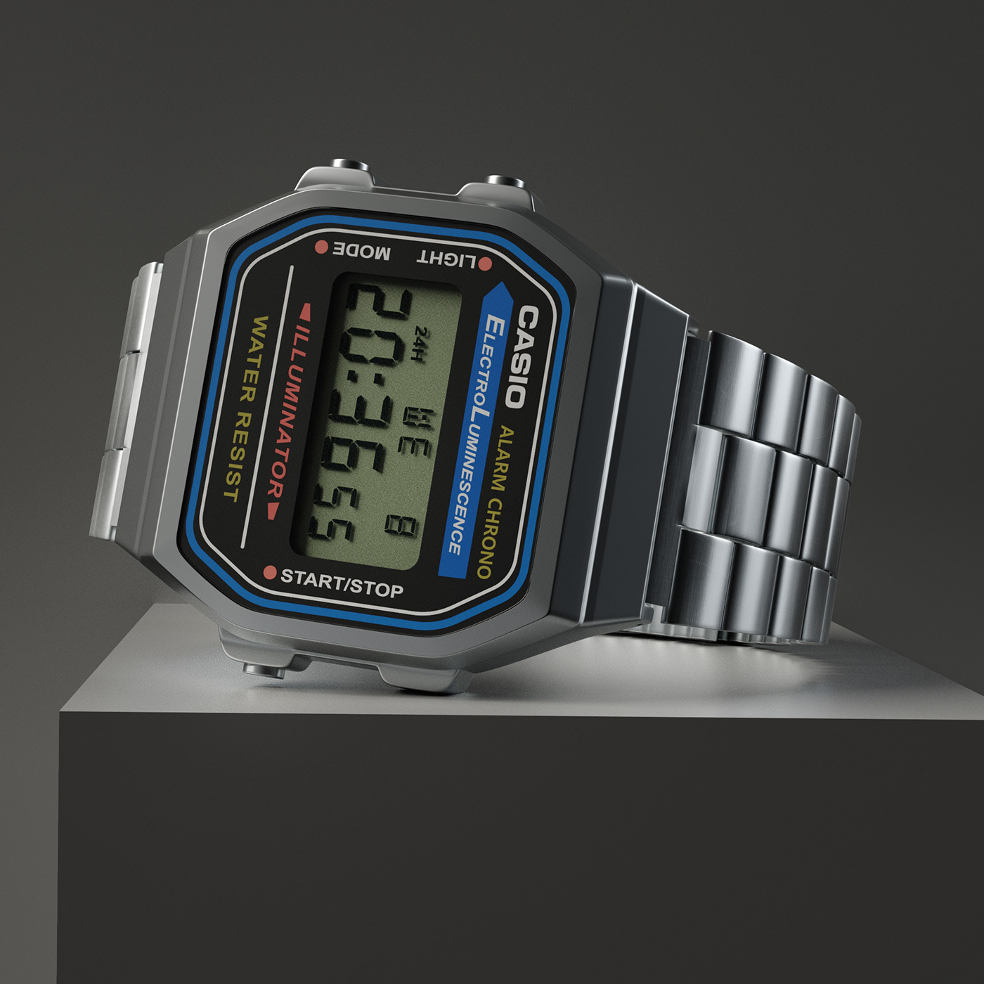 CASIO，Wrist watch，modeling，Render，3d，