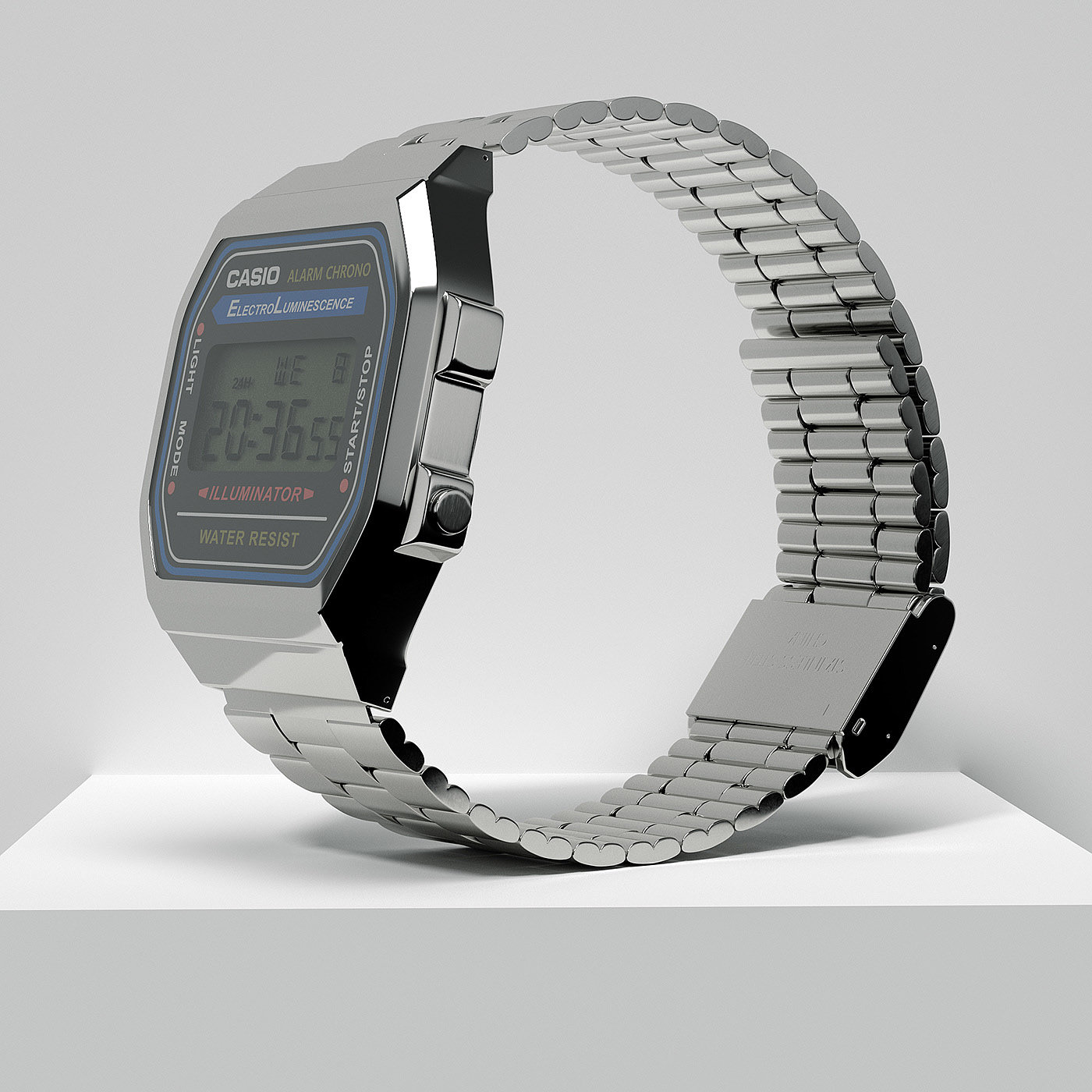 CASIO，Wrist watch，modeling，Render，3d，